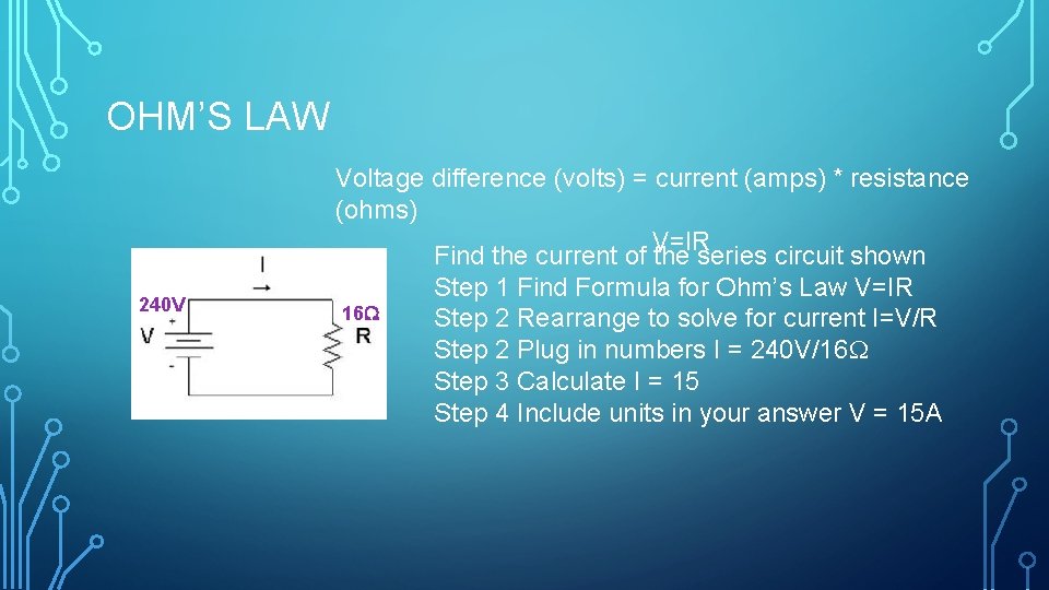 ELECTRICITY SPS 10 VOCABULARY Electric Current the net