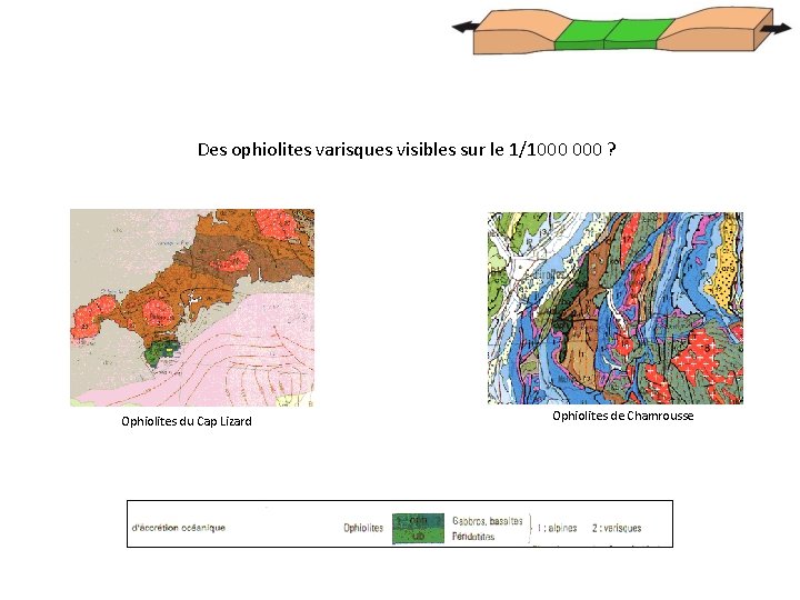 Des ophiolites varisques visibles sur le 1/1000 ? Ophiolites du Cap Lizard Ophiolites de