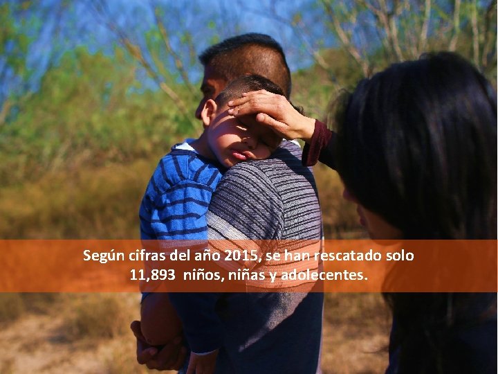 Según cifras del año 2015, se han rescatado solo 11, 893 niños, niñas y