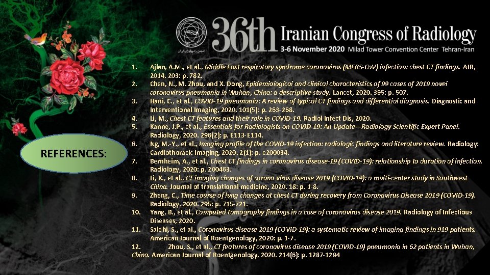 1. REFERENCES: Ajlan, A. M. , et al. , Middle East respiratory syndrome coronavirus 1. REFERENCES: Ajlan, A. M. , et al. , Middle East respiratory syndrome coronavirus