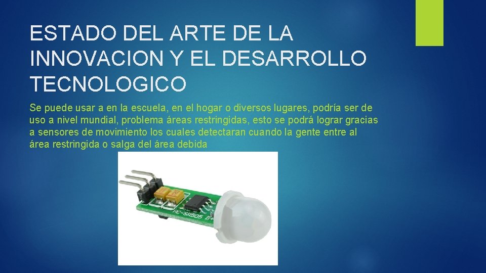 ESTADO DEL ARTE DE LA INNOVACION Y EL DESARROLLO TECNOLOGICO Se puede usar a