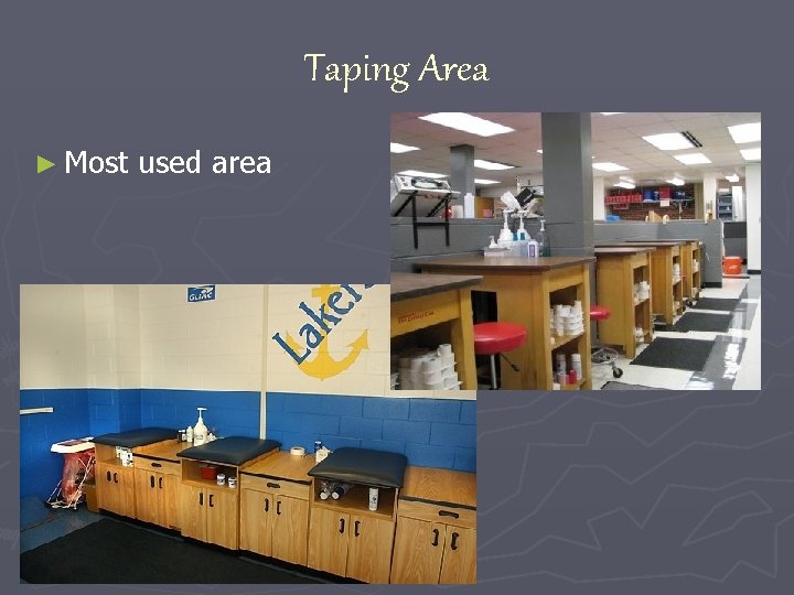 Taping Area ► Most used area 