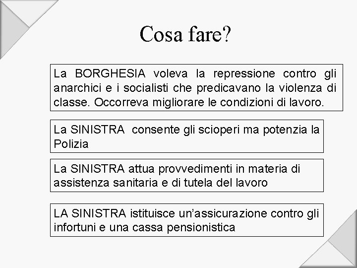 Cosa fare? La BORGHESIA voleva la repressione contro gli anarchici e i socialisti che