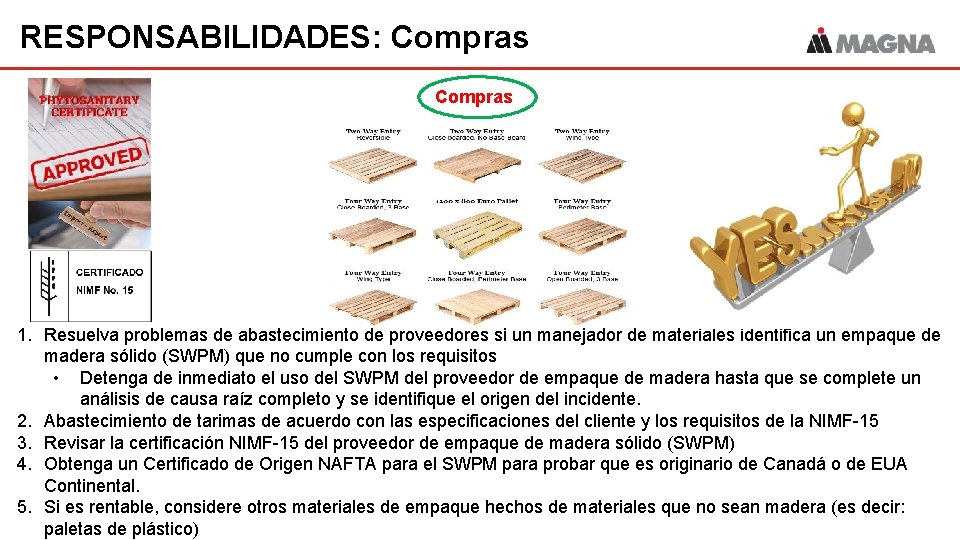 RESPONSABILIDADES: Compras 1. Resuelva problemas de abastecimiento de proveedores si un manejador de materiales RESPONSABILIDADES: Compras 1. Resuelva problemas de abastecimiento de proveedores si un manejador de materiales