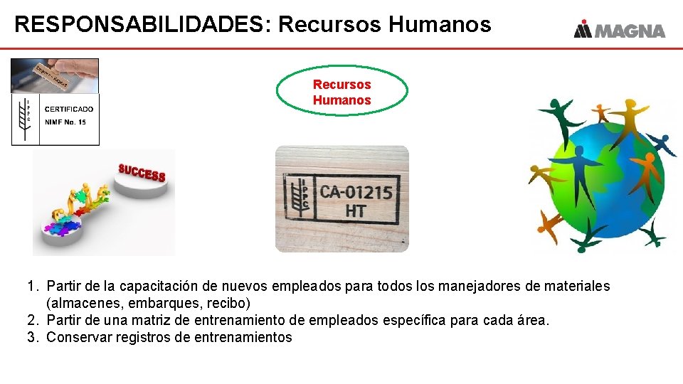 RESPONSABILIDADES: Recursos Humanos 1. Partir de la capacitación de nuevos empleados para todos los RESPONSABILIDADES: Recursos Humanos 1. Partir de la capacitación de nuevos empleados para todos los