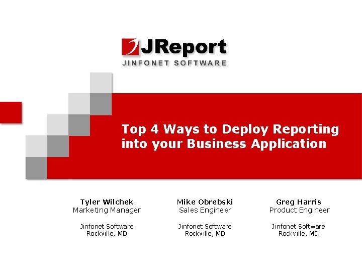 Top 4 Ways to Deploy Reporting into your