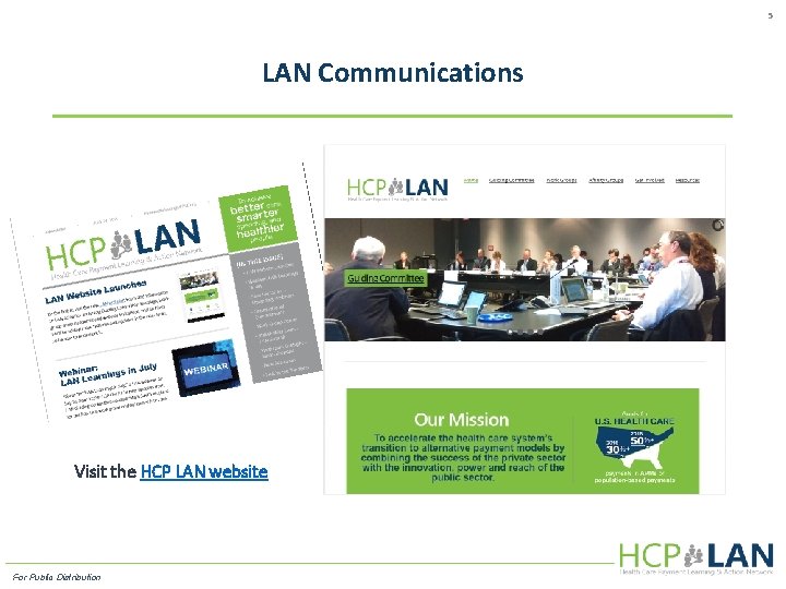 5 LAN Communications Visit the HCP LAN website For Public Distribution 