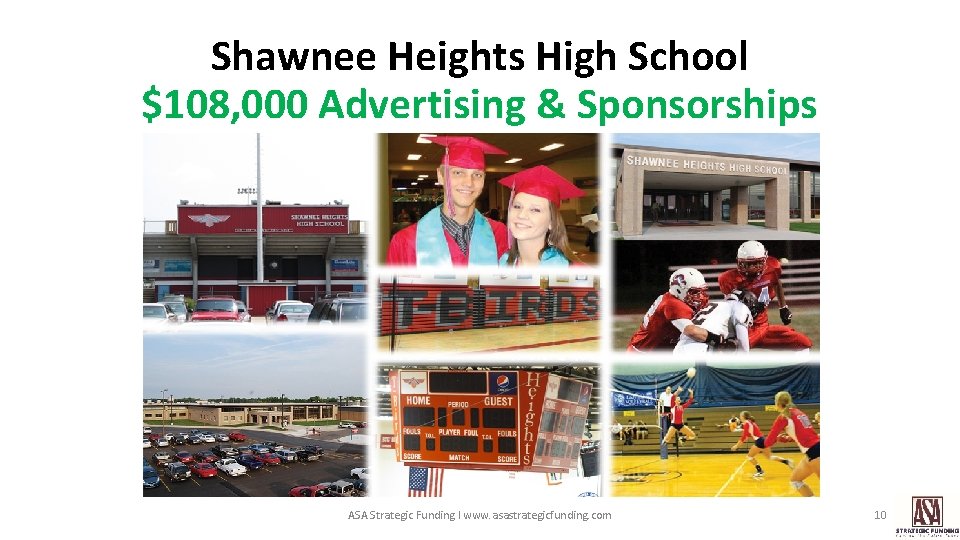 Shawnee Heights High School $108, 000 Advertising & Sponsorships ASA Strategic Funding I www.