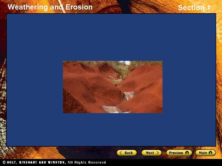 Weathering and Erosion Section 1 