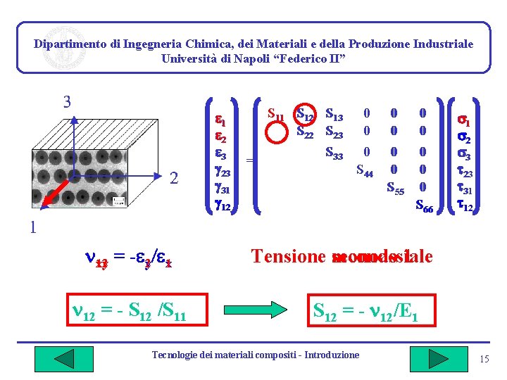 Dipartimento di Ingegneria Chimica, dei Materiali e della Produzione Industriale Università di Napoli “Federico