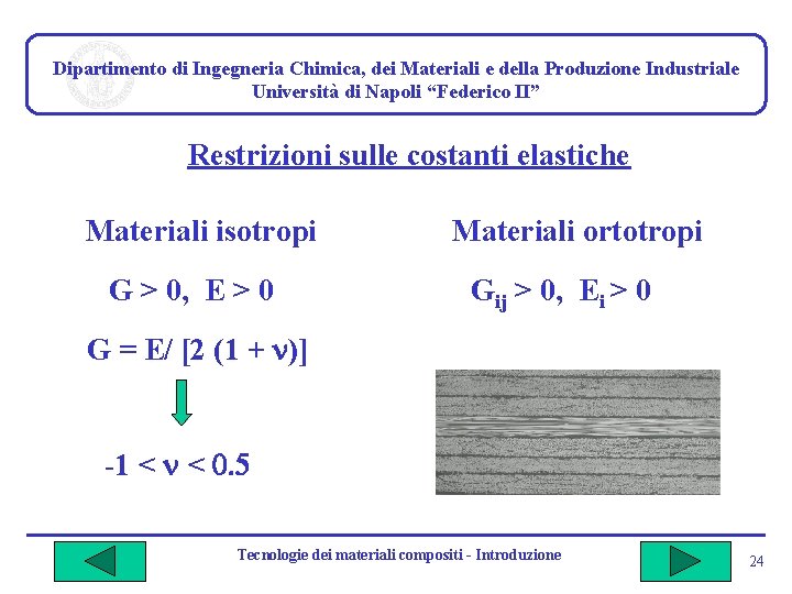 Dipartimento di Ingegneria Chimica, dei Materiali e della Produzione Industriale Università di Napoli “Federico