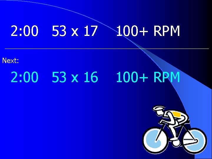 2: 00 53 x 17 100+ RPM Next: 2: 00 53 x 16 100+