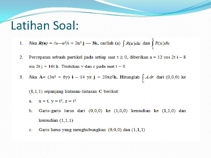 Latihan Soal: 