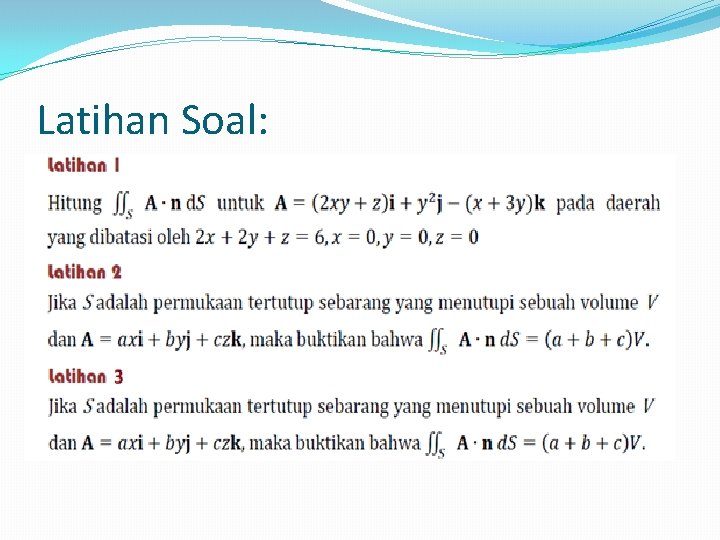 Latihan Soal: 