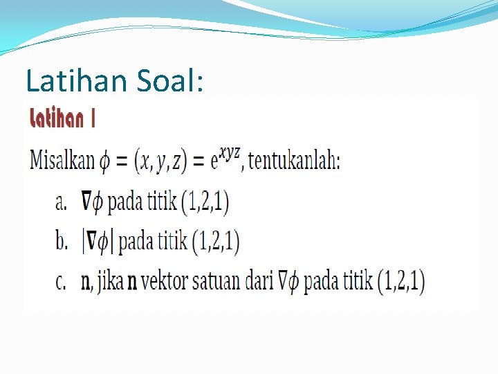 Latihan Soal: 