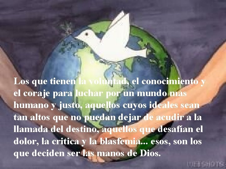 Los que tienen la voluntad, el conocimiento y el coraje para luchar por un