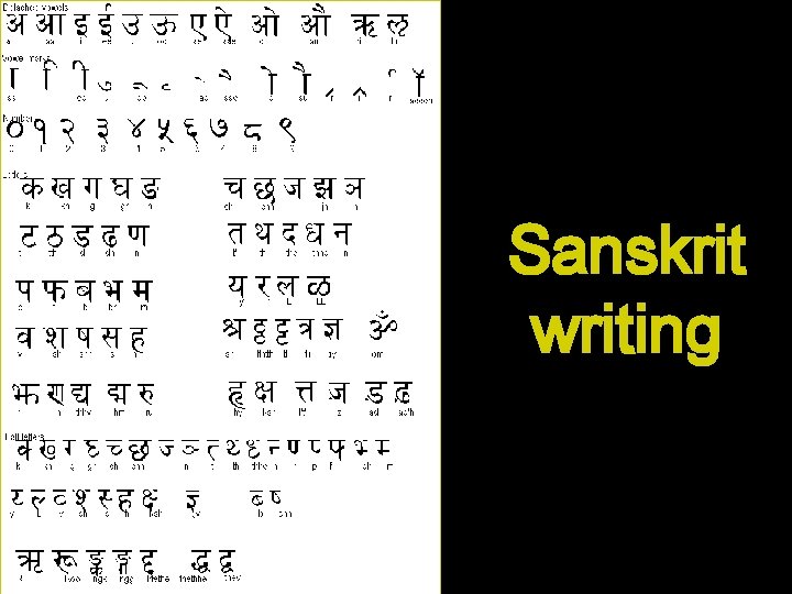 Sanskrit writing 