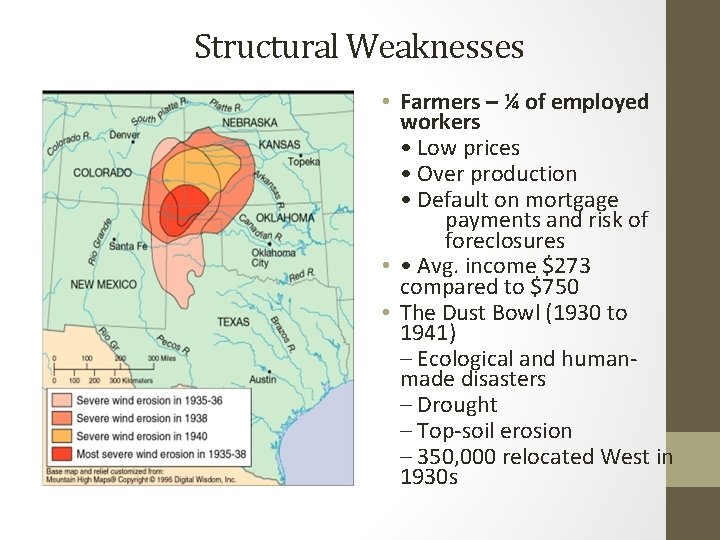 Structural Weaknesses • Farmers – ¼ of employed workers • Low prices • Over