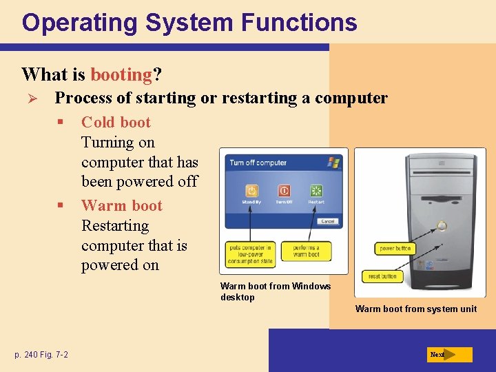 Operating System Functions What is booting? Ø Process of starting or restarting a computer