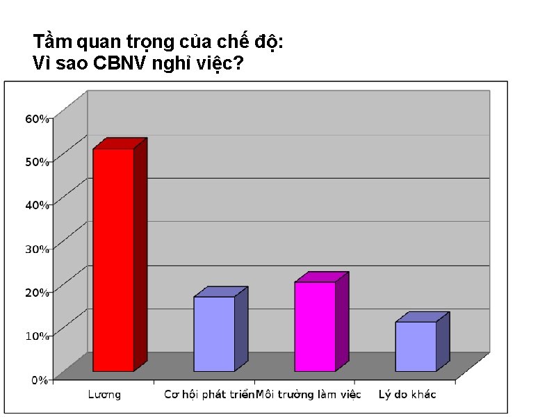 Tầm quan trọng của chế độ: Vì sao CBNV nghỉ việc? 5/10/2011 