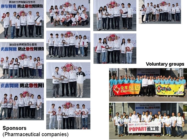 Voluntary groups Sponsors (Pharmaceutical companies) 