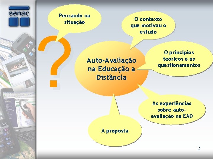 Pensando na situação ? O contexto que motivou o estudo Auto-Avaliação na Educação a