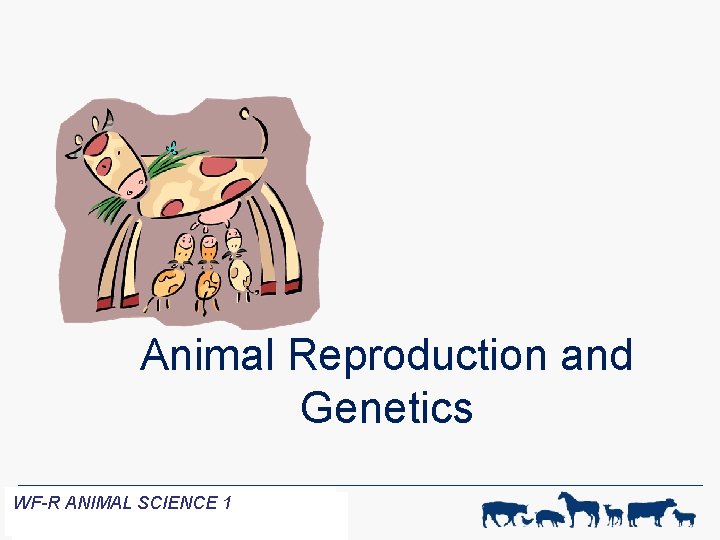 Animal Reproduction and Genetics WF-RANIMALSCIENCE 11 