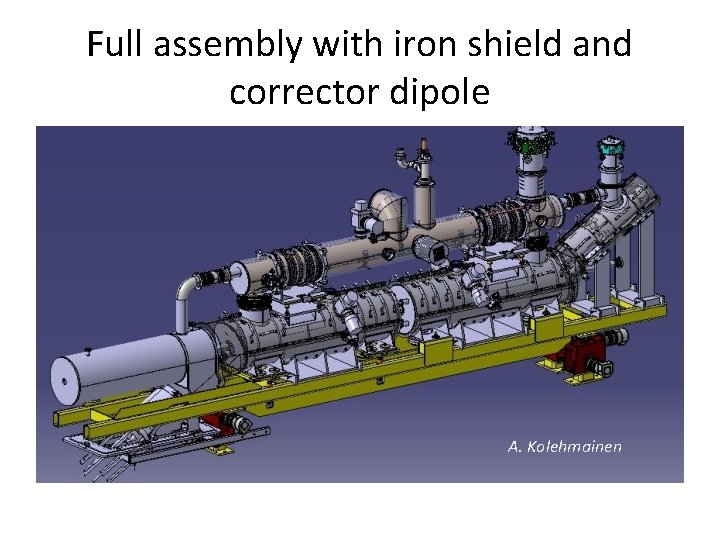 Full assembly with iron shield and corrector dipole A. Kolehmainen 