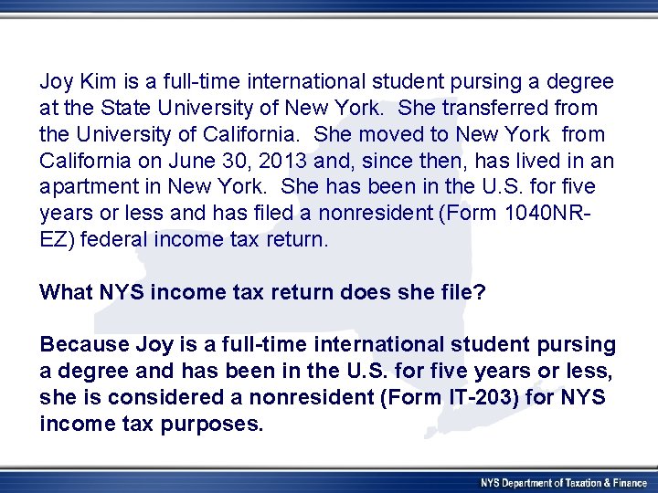 Joy Kim is a full-time international student pursing a degree at the State University