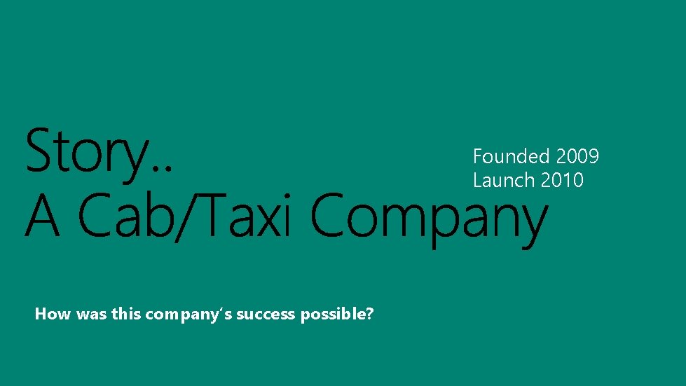 Founded 2009 Launch 2010 How was this company’s success possible? 