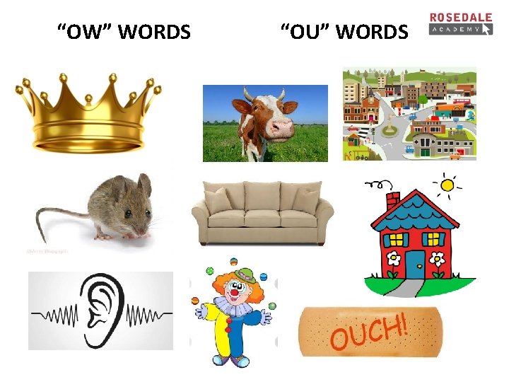 “OW” WORDS “OU” WORDS 