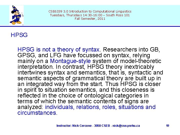 CSE 6339 3. 0 Introduction to Computational Linguistics Tuesdays, Thursdays 14: 30 -16: 00