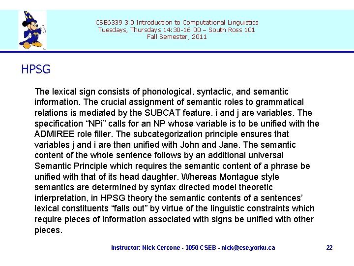 CSE 6339 3. 0 Introduction to Computational Linguistics Tuesdays, Thursdays 14: 30 -16: 00