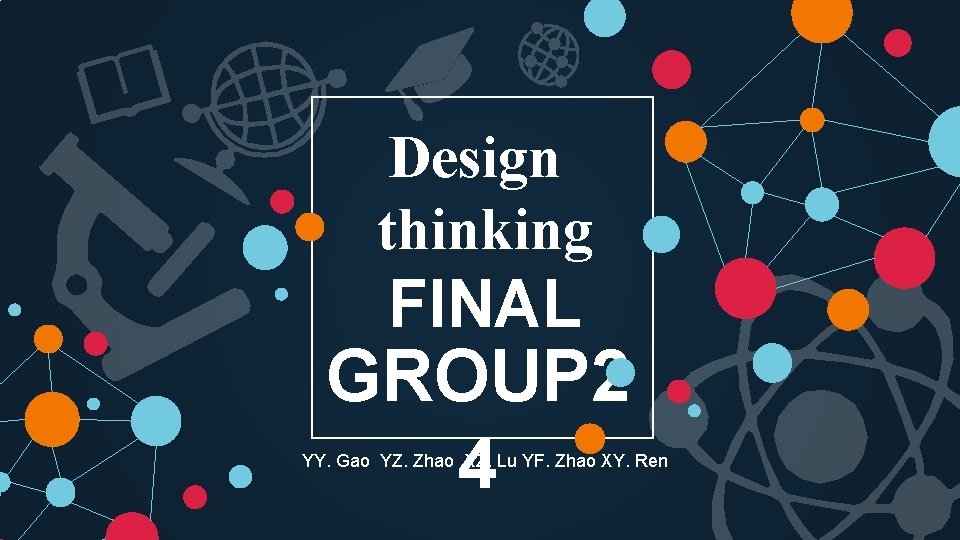 Design thinking FINAL GROUP 2 4 YY. Gao YZ. Zhao XZ. Lu YF. Zhao