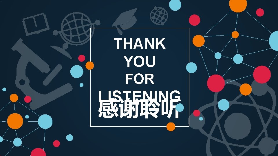 THANK YOU FOR LISTENING 感谢聆听 