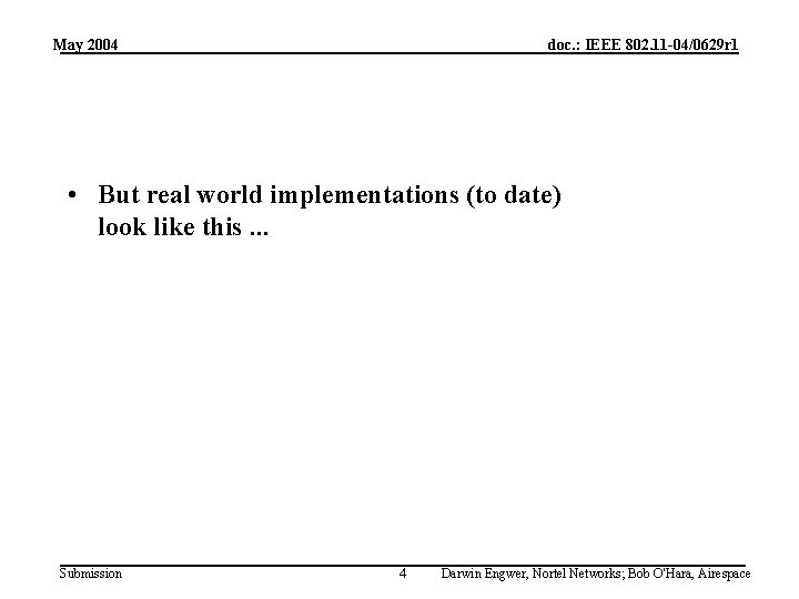 May 2004 doc. : IEEE 802. 11 -04/0629 r 1 • But real world May 2004 doc. : IEEE 802. 11 -04/0629 r 1 • But real world