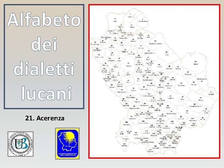 Alfabeto dei dialetti lucani 21. Acerenza 