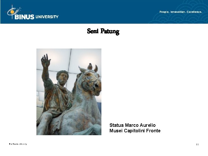 Seni Patung Statua Marco Aurelio Musei Capitolini Fronte Bina Nusantara University 11 