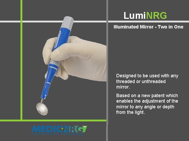 Lumi. NRG Illuminated Mirror - Two in One Designed to be used with any