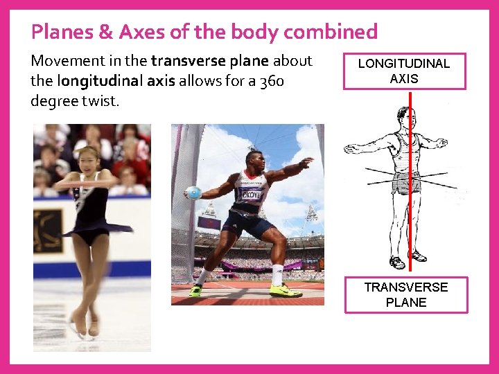 Planes & Axes of the body combined Movement in the transverse plane about the