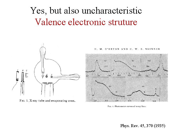 Yes, but also uncharacteristic Valence electronic struture Phys. Rev. 45, 370 (1935) 