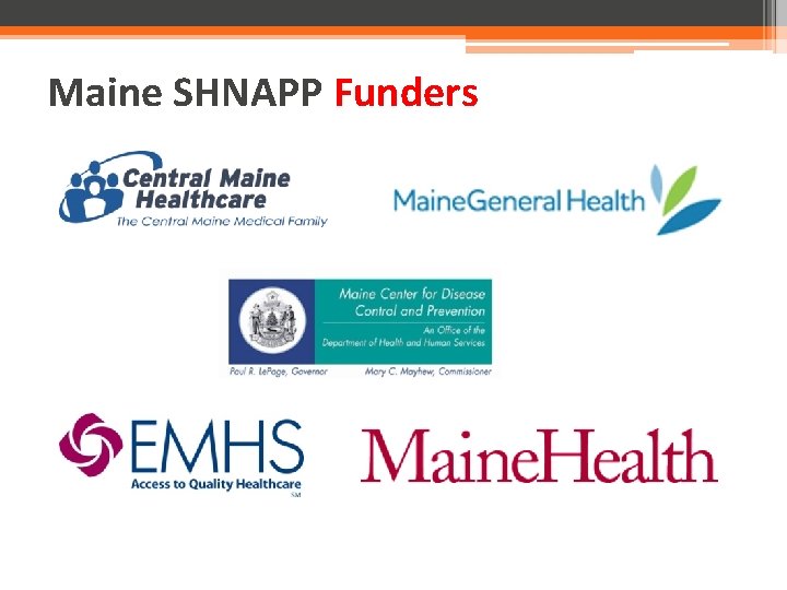 Maine SHNAPP Funders 