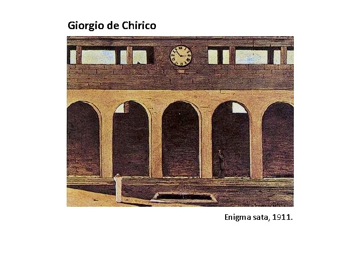 Giorgio de Chirico Enigma sata, 1911. 