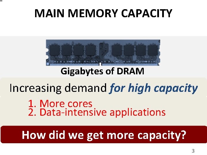 Memory Capacity Per Core PARBOR AN EFFICIENT SYSTEMLEVEL TECHNIQUE TO DETECT DATADEPENDENT