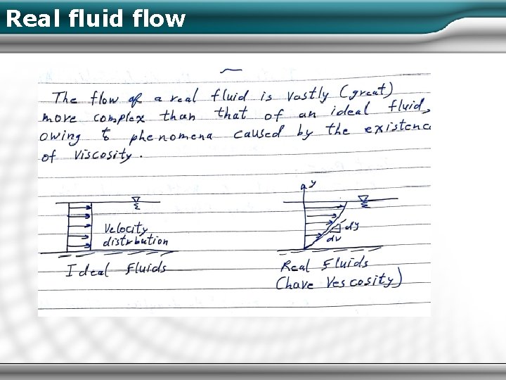 Real fluid flow 