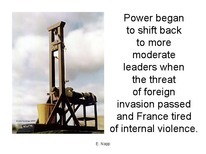 Power began to shift back to more moderate leaders when the threat of foreign