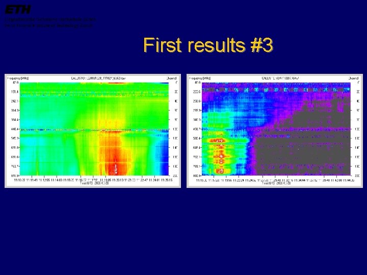 First results #3 