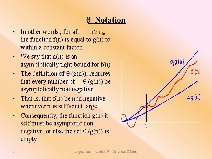  Notation • In other words , for all n n 0, the function