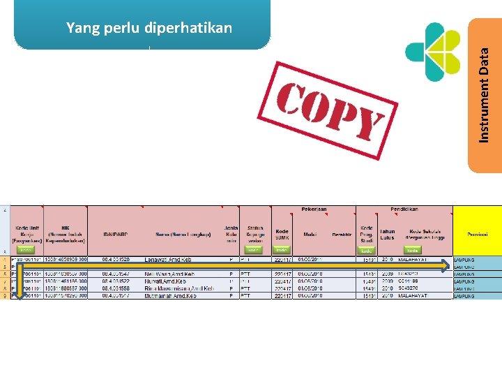 Instrument Data Yang perlu diperhatikan 