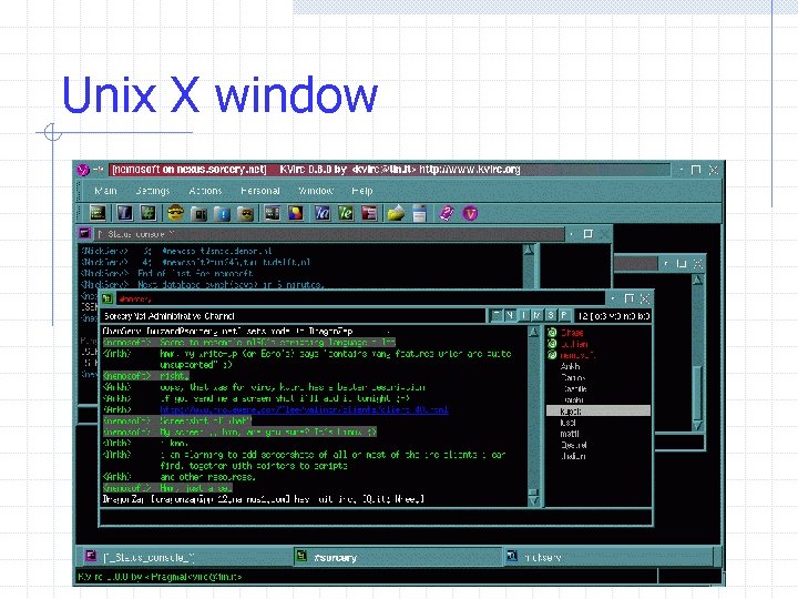 Unix X window 